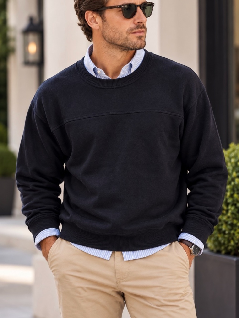 Arrow Sweater Mens Size Large Gray Polycotton Academia Preppy Business Casual